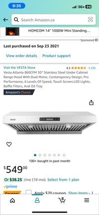 850 CFM RANGE HOOD FOR SALE 