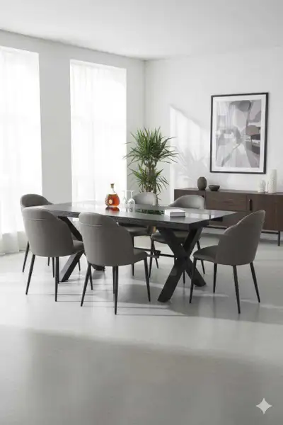 Dining Table 7 Piece Modern , View more