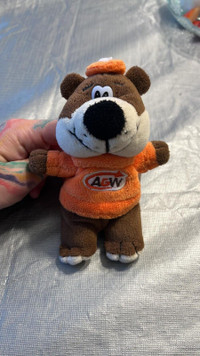 A&W Root Beer Rooty Promo Mascot Bear Stuffed Plush 5"