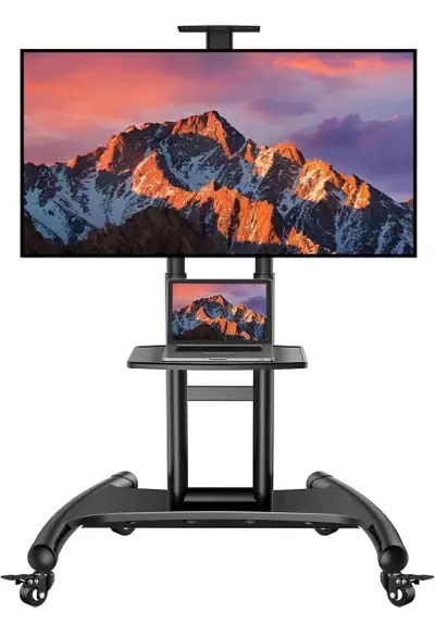 TV Stand with Wheels，Rolling/Mobile TV Cart for 32-75 Inch LCD L, View more