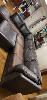 Huge Comfy Leather Sectional