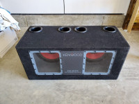 KENWOOD DUAL 10" SUBWOOFERS IN  PORTED BANDPASS BOX KSC-BP210