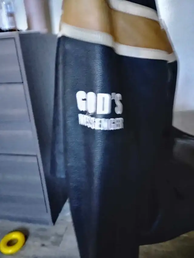 men's leather jacket  with gospel writing on it  in Men's in Edmonton - Image 3