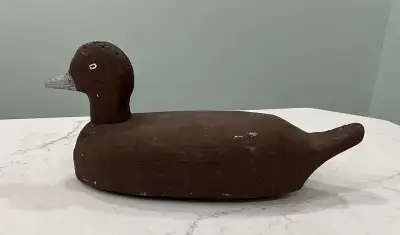 Antique Primitive Wooden Duck Decoy, View more