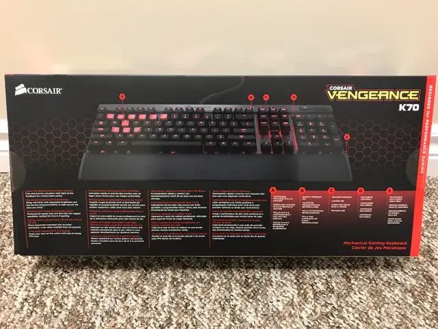 Corsair Vengeance K70 Mechanical Gaming Keyboard, New63234936534915121