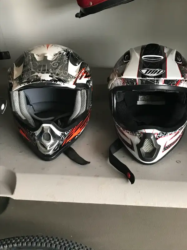Two CKX dirt/mountain bike helmet628637323558411213