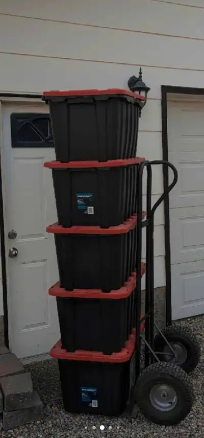 Moving? pack with bins, no taping cardboard , View more