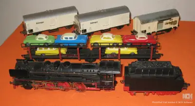 HO Marklin / FLEISCHMANN Engine #01097 --4-6-2- Four Freight Car - Run on same gauge track as Hornby...