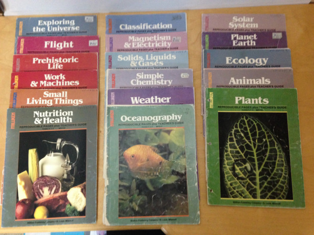 Lot of 18 Science books.  Milken Reproducible pages and Teacher in Textbooks in Winnipeg