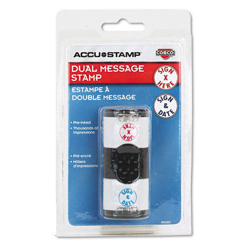 Accustamp Dual Stamper-Sign Here/Sign and Date-New in package + in Hobbies & Crafts in City of Halifax