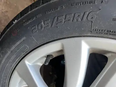 Set of four all season tires on mazda 3 rims. Lots of tread left in great condition asking $350 obo...