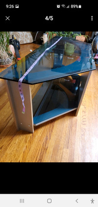 TV stand smoked glass