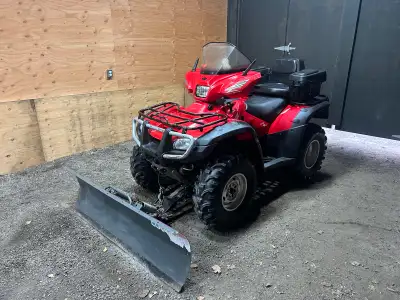 2005 Honda rubicon 500 with hand shift I used to plow my small driveway for a few years. Last guy us...
