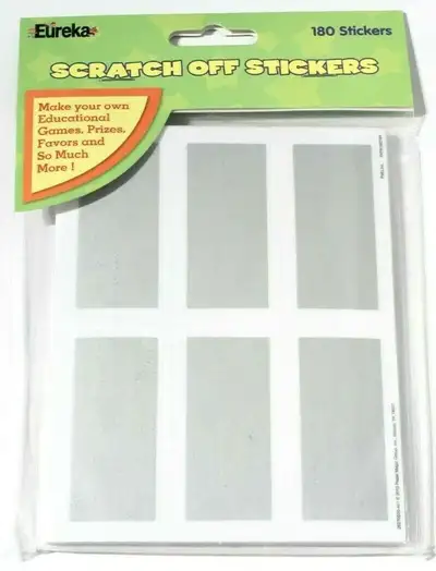 Autocollants Scratch Off Rectangle Stickers DIY Surprises Prizes, View more