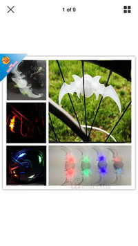 4pcs Bike Cycling Wheel Spoke LED Flash Signal Light Snap-on