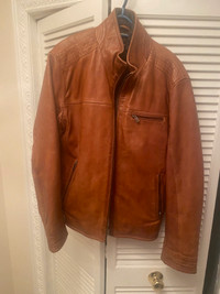 Men Leather Jacket (fit like 42-44 tall) BRAND NEW -Not worn