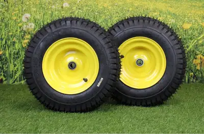 Wheel Color: John Deere Yellow Wheel Size: 8x5.38 with Precision bearings Hub is 3” Long with .75 pr...