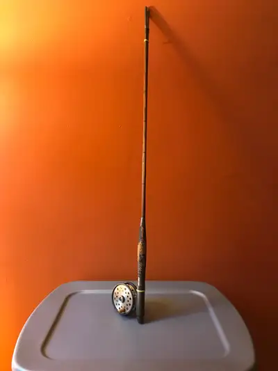 Antique Bamboo Fly Fishing Rod and Reel, View more