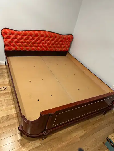 Vintage Mid Century Modern European Queen Bed (CAN DELIVER), View more