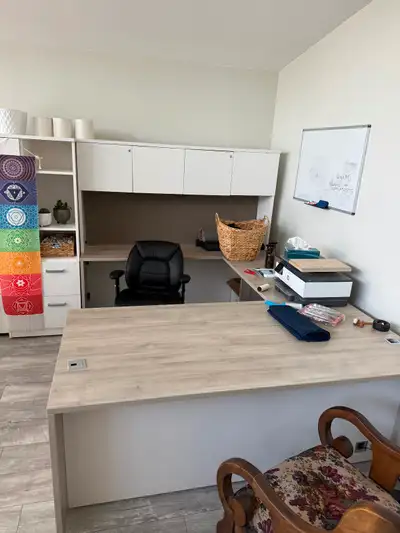 Office desk & filling cabinets, View more