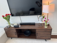 $300 Wooden TV Stand With Cabinets