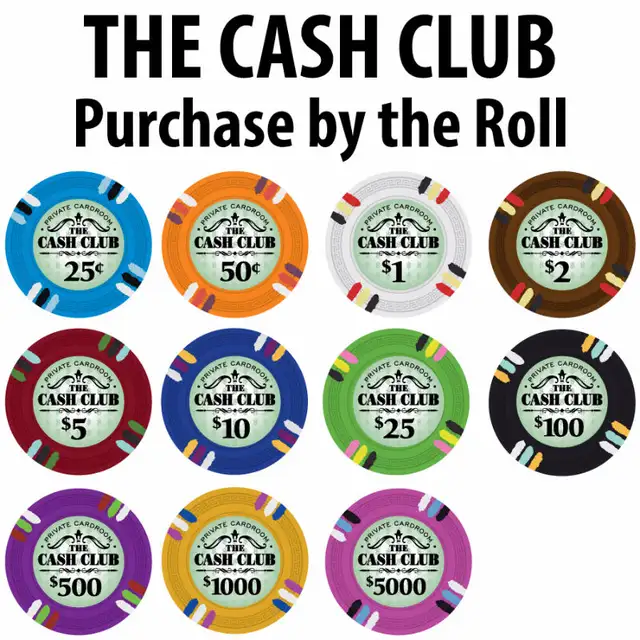 CASH CLUB POKER CHIP SET - CHIPS 1000 W/ CARRIER in Toys & Games in City of Toronto - Image 3