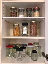 FREE empty glass jars for storing your dried goods (Centertown)