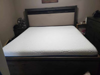 Solid Wood King Size Bed With Tempur-pedic Mattress