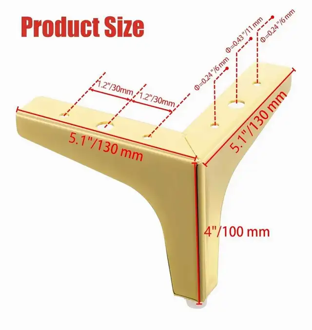 Neuf; 2 lots de 4 pattes pieds pour meubles  in Other in City of Montréal - Image 5