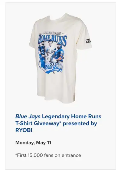 toronto blue jays legendary home runs t shirt sga, View more