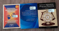 Therapeutic Recreation Textbooks **Reduced Prices**