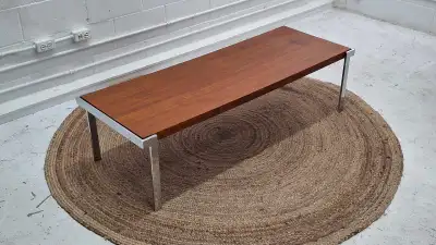 Mid-century modern (MCM) walnut coffee table , View more