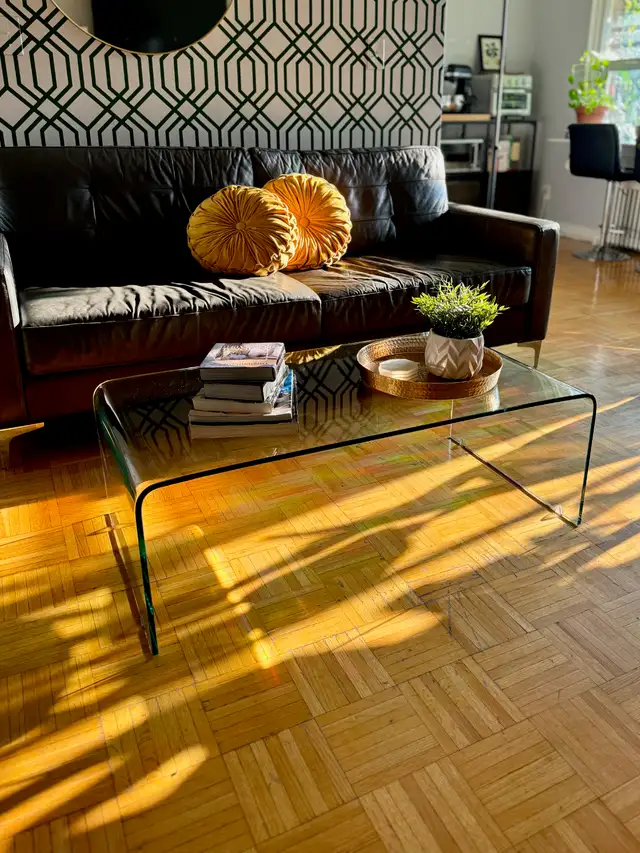 "Flow" 43.5" Glass Coffee Table in Coffee Tables in City of Toronto - Image 2