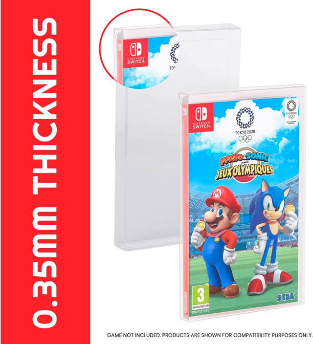 NEW Nintendo Switch Clear Snug Fit Box Protectors - 10pk in Carr in Nintendo Switch in Edmonton