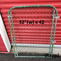 Chain Link Gate - 32(w) x 42, Vintage Gate and Latch