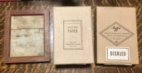 Vintage Photo Paper Boxes +Negative Holder Wood Frame