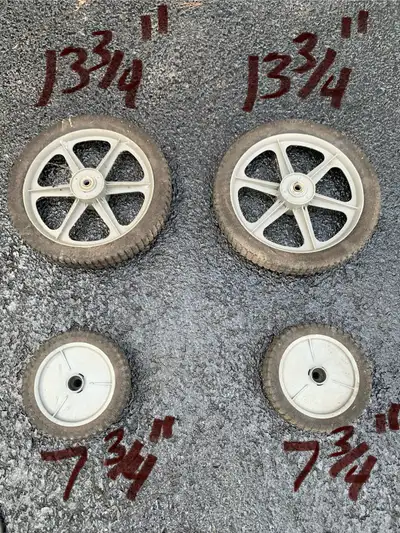 lawnmower wheels/ various prices , View more