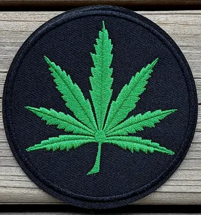 Marijuana Leaf Sew-On Patch, View more