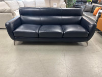 NEW IN BOX William Tufted Faux Leather Sofa