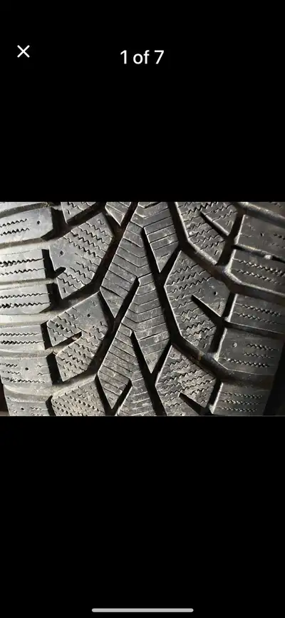 Used briefly for a month with low kms , set of 4 General Altimax snow tires on factory Honda steel r...