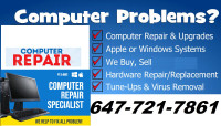 Laptop Repair..by certified Tech FREE diagnosis*647-721-7863