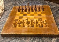 Large Solid Wooden Chess Set