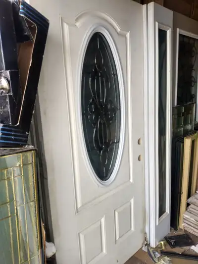 Oval Glass door $125 36x79 fiberglass must go, View more
