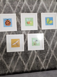 Set of 5 prints in frames 