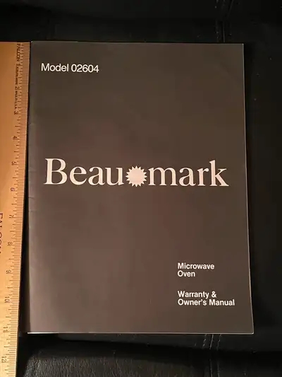  Vintage Beaumark microwave oven owners manual, View more