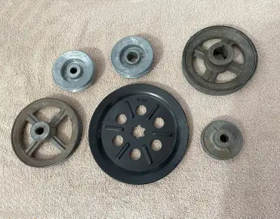 Lot of Assorted Pulleys, View more