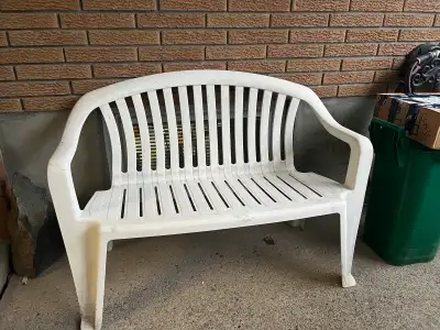 resin white  plastic bench , View more