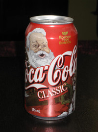 Coca-Cola Santa Claus Cans and Bottle