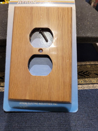 NEW Atron Wood Wall Outlet Plate