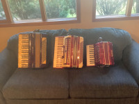 3 Accordions for sale